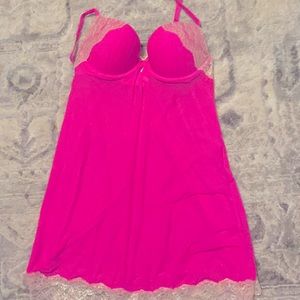 Victoria’s Secret hot pink lingerie